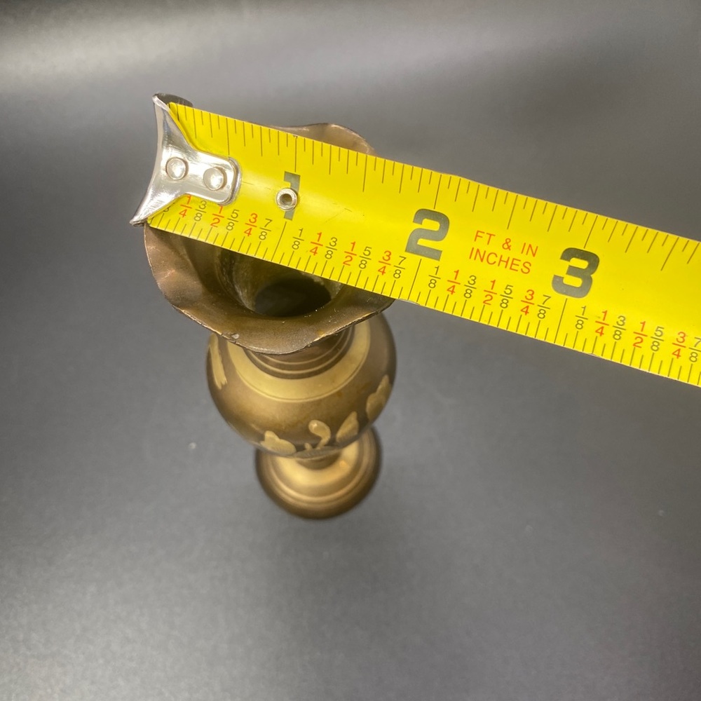 Elephant flower brass vase 6" rainbow made in india #248 - Picture 5 of 5